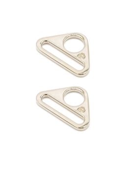 By Annie 1 inch Flat Triangle Ring Nickel - 2 Pack