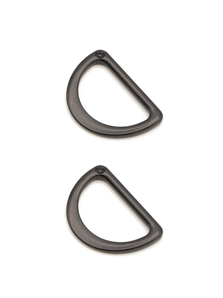 By Annie 1 inch Flat D-Ring Black - 2 Pack