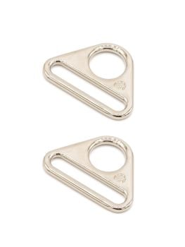 By Annie 1.5in Flat Triangle Ring Nickel - 2 Pack