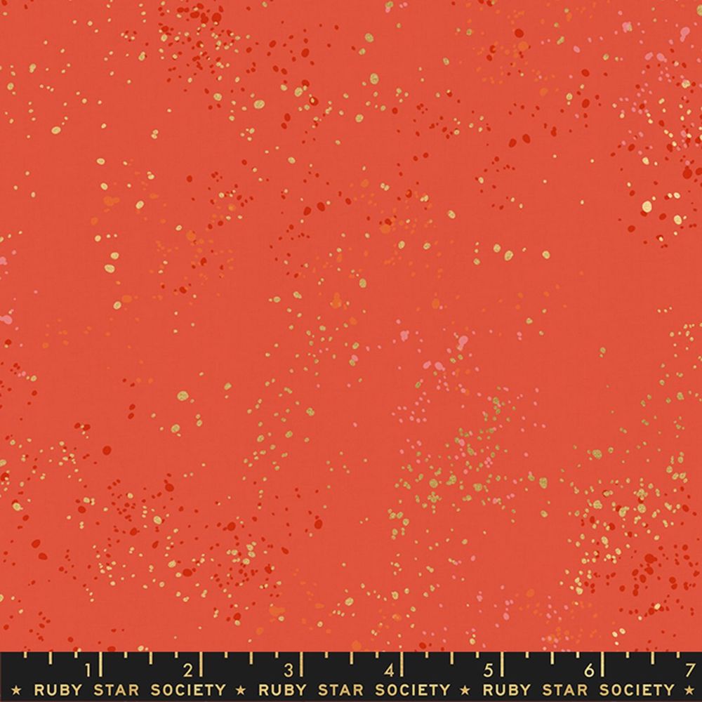 Speckled Festive Metallic Spatter Texture Ruby Star Society Cotton Fabric RS5027 75M