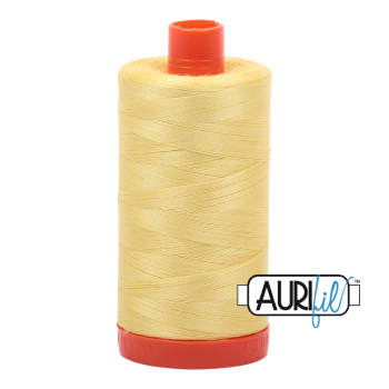 Aurifil 50wt Cotton Thread Large Spool 1300m 2115 Lemon