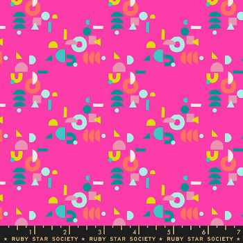 Adorn Puzzling Geometric Berry Ruby Star Society Rashida Coleman-Hale Cotton Fabric RS1022 16