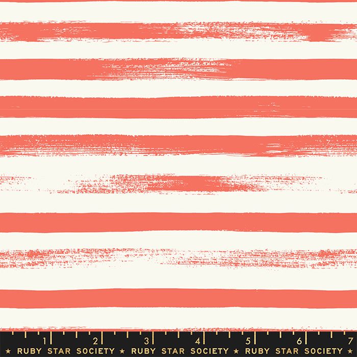 Zip Tangerine Dream Geometric Stripe Ruby Star Society Rashida Coleman-Hale Cotton Fabric
