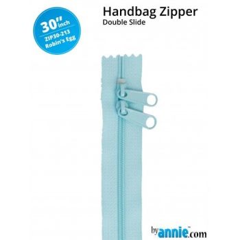 By Annie 30" Handbag Zipper Double Slide Robin's Egg Zip