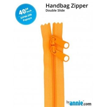 By Annie 40" Handbag Zipper Double Slide Papaya Zip