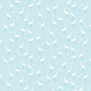 Figo Oasis Egrets Wading Egrets Cotton Fabric 90227-40