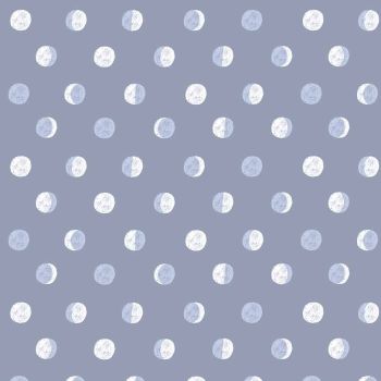 Figo Celestial Moon Phases Blue Full Moon Total Eclipse Cotton Fabric 90220-40