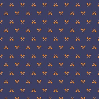 Rock On by Elizabeth Silvers Navy Guitars Cotton Fabric 