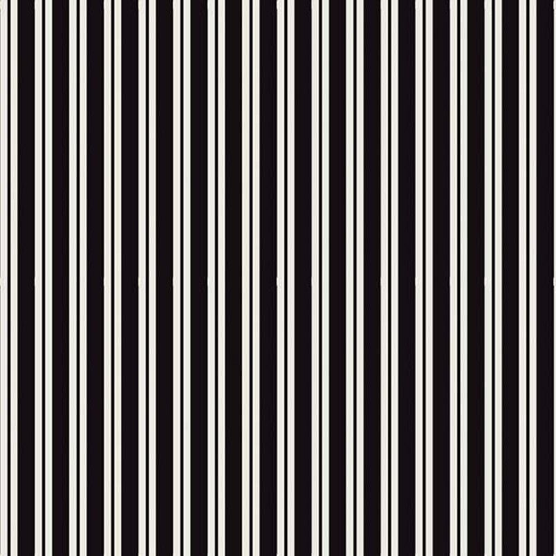 Spooky Hollow Stripes Black Halloween Geometric Cotton Fabric