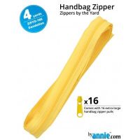 By Annie Zippers By The Yard 4 Yard Pack - Dandelion plus 16 Matching Pulls Handbag Zipper Zip