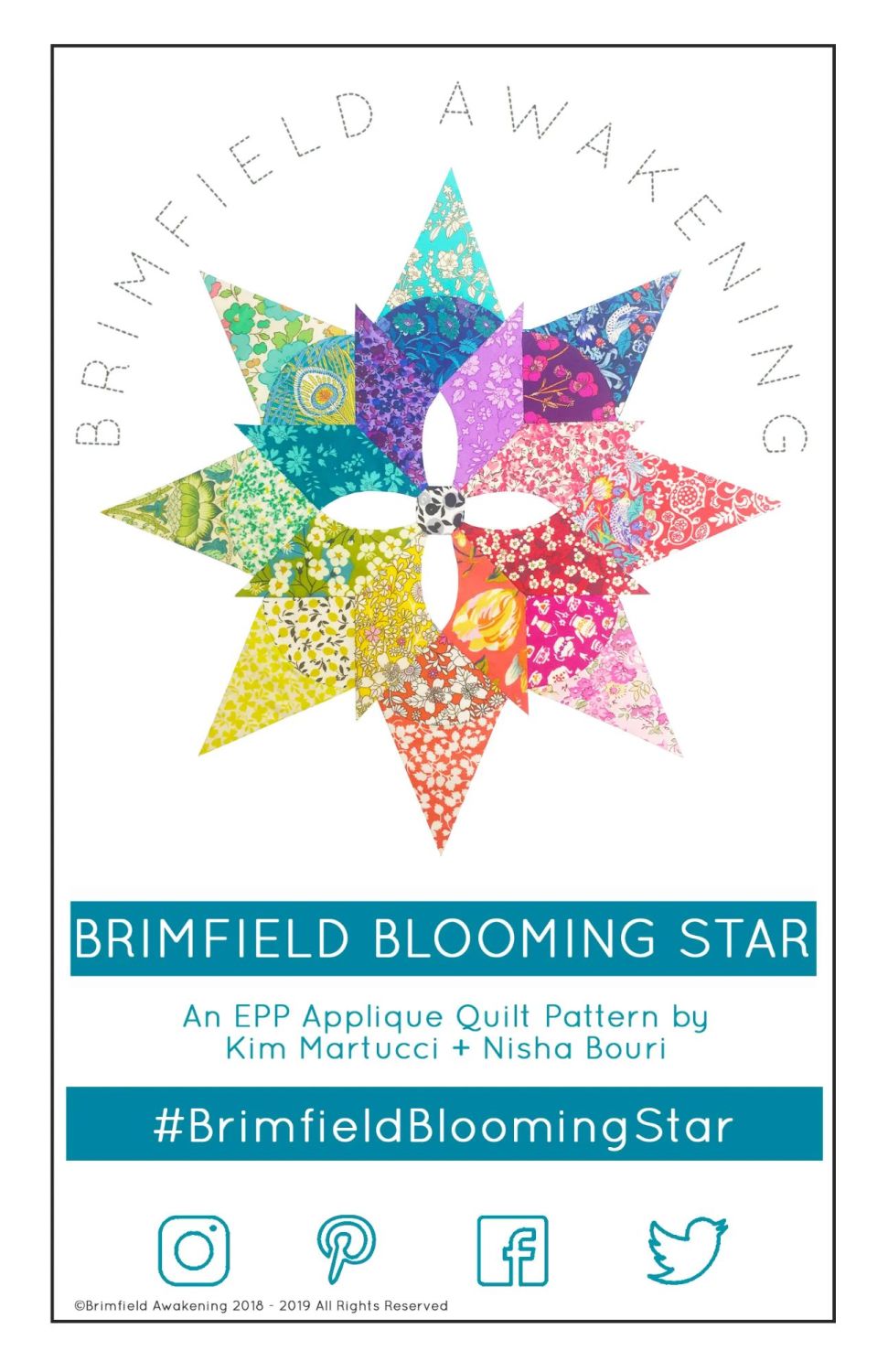 Brimfield Blooming Star EPP English Paper Piecing Pattern ONLY
