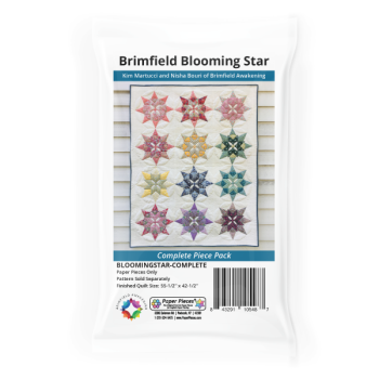 Brimfield Blooming Star EPP English Paper Piecing Paper Pieces Complete Makes 12 Blocks - Pattern NOT included