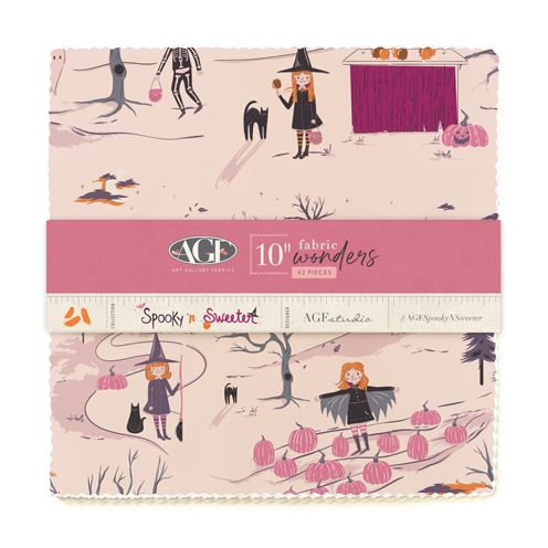 Spooky N Sweeter Art Gallery Fabrics Halloween Spooky Layer Cake Charm Pack