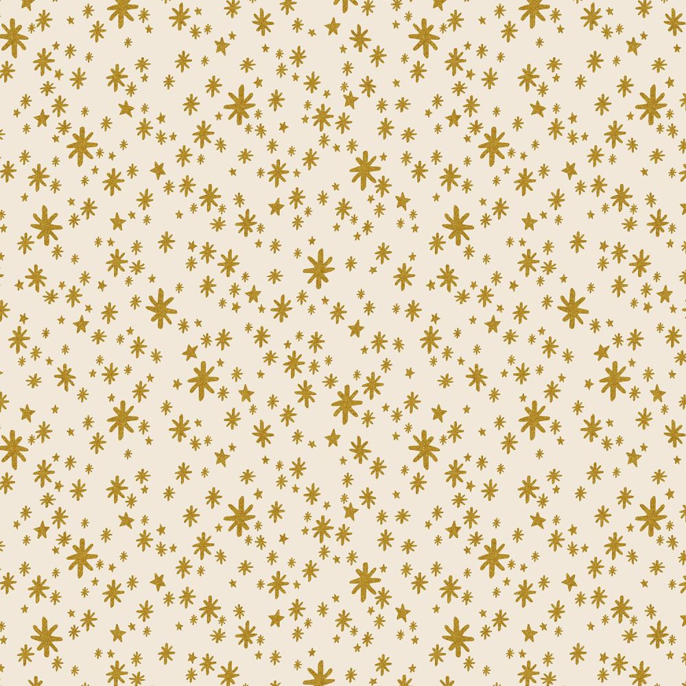 Rifle Paper Co. Holiday Classics Starry Night Cream Metallic Gold Stars Cot