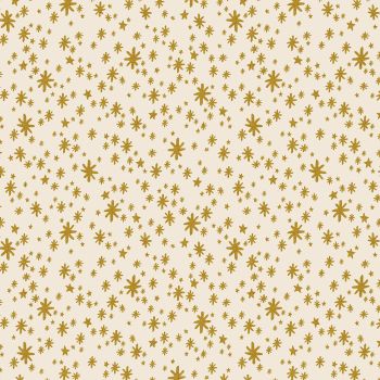 Rifle Paper Co. Holiday Classics Starry Night Cream Metallic Gold Stars Cotton Fabric