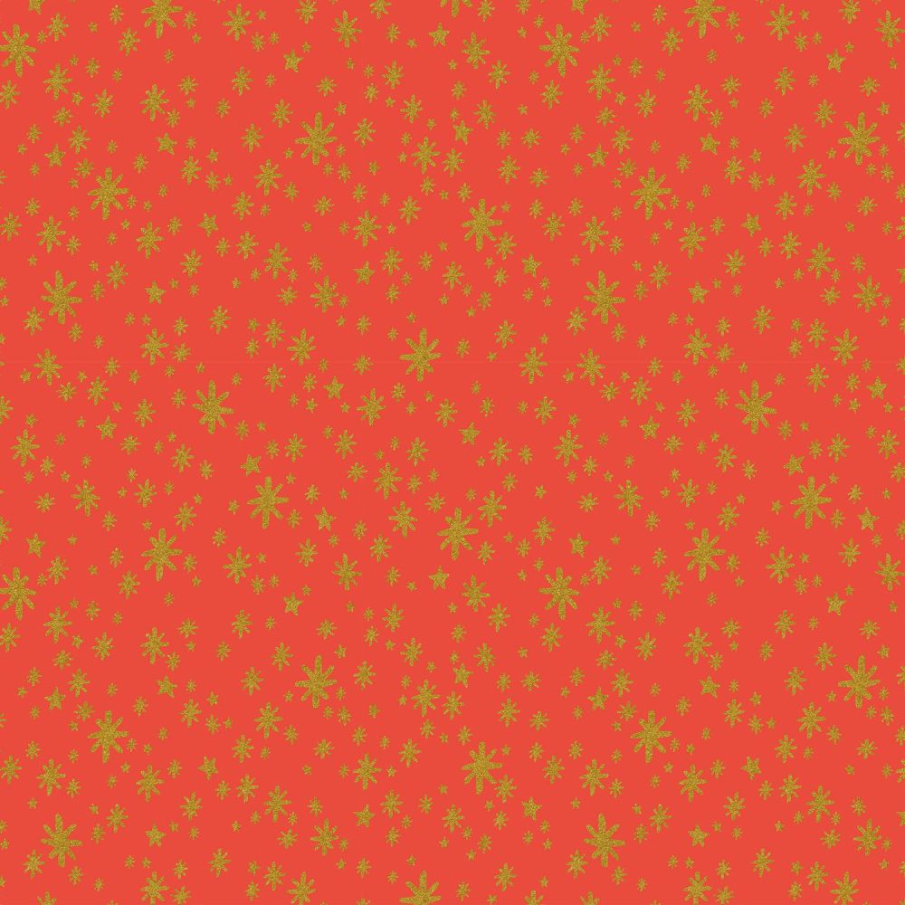 Rifle Paper Co. Holiday Classics Starry Night Red Metallic Gold Stars Cotto