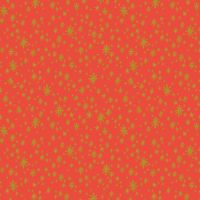Rifle Paper Co. Holiday Classics Starry Night Red Metallic Gold Stars Cotton Fabric