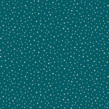 Figo Peppermint Twinkle Stars on Spearmint Festive Christmas Holiday Cotton Fabric 90379-76