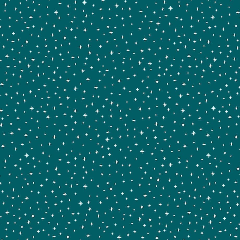 Figo Peppermint Twinkle Stars on Spearmint Festive Christmas Holiday Cotton