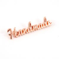 'Handmade' Script Bag Making Label Rose Gold Copper Emmaline Bags Hardware Purse Supplies