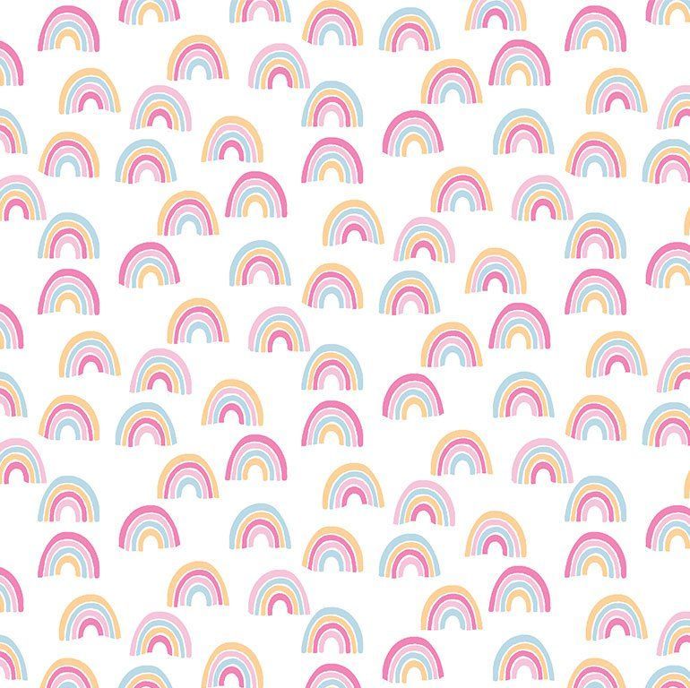 What's The Scoop? Rainbows Scattered Rainbow Dear Stella Cotton Fabric