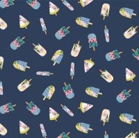 What's The Scoop? Ice Lollies Tiny Popsicle Ice Lolly Icecreams Dear Stella Cotton Fabric