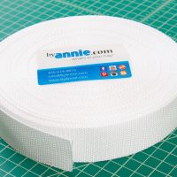 By Annie Strapping 1.5 Inch Wide White - Bag Handles and Straps Webbing White Polypropylene Polypro - Per Metre