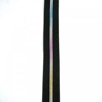 Emmaline Bags Rainbow Hardware - #3 Zippers By The Yard Black 3 Yard Pack