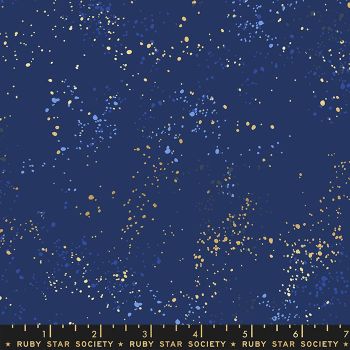Speckled 108" Wideback Navy Metallic Spatter Texture Quilt Backing  2.70m Extra Wide Cotton Fabric