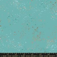 Speckled 108" Wideback Turquoise Metallic Spatter Texture Quilt Backing 2.70m Extra Wide Cotton Fabric