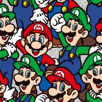 Nintendo Super Mario Packed Character Luigi Game Gamers Video Game Cotton Fabric per half metre