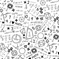 Stem Squad Math White Mathematics Equations Calculations Formulas Fractions Cotton Fabric