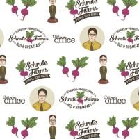 The Office An American Workplace Dwight Schrute Beet Farm TV Show Classic Television Cotton Fabric per half metre