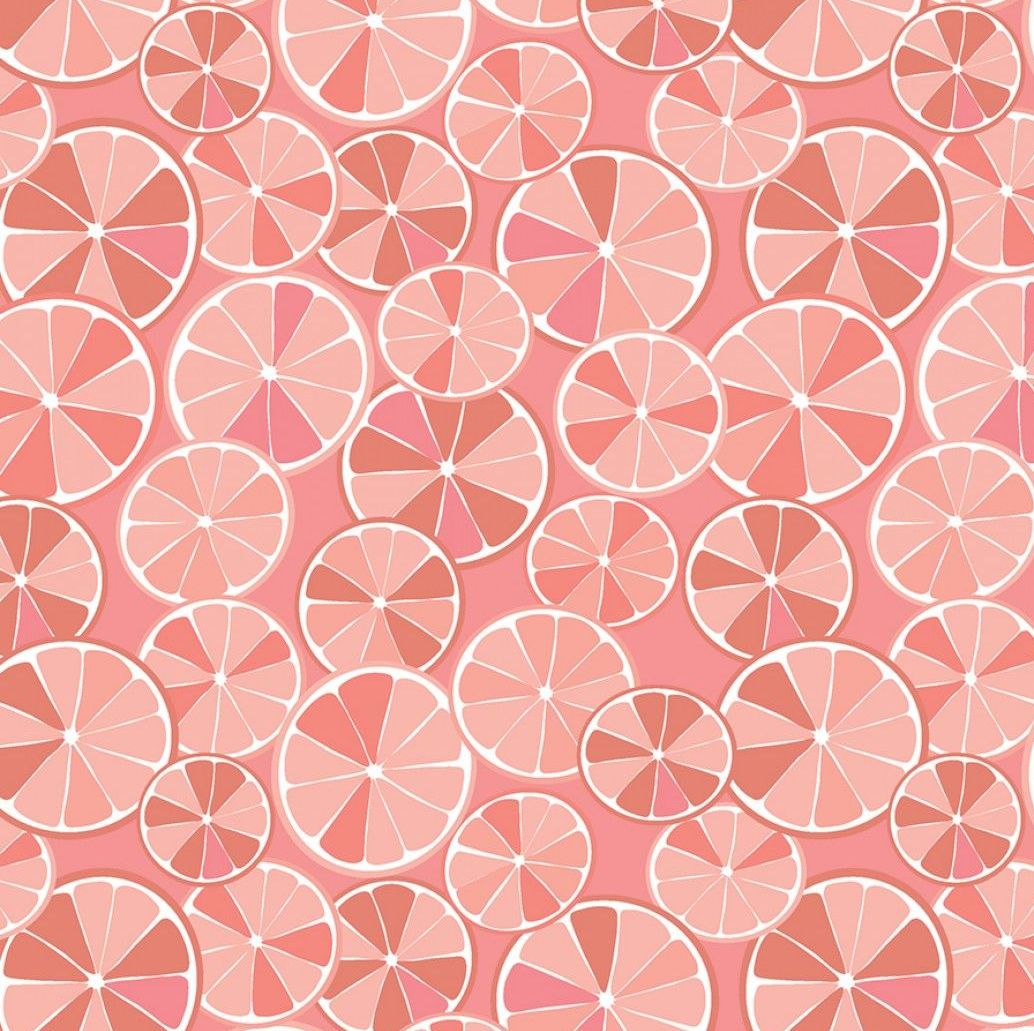 Grove Slices Grapefruit Citrus Fruit Cotton Fabric