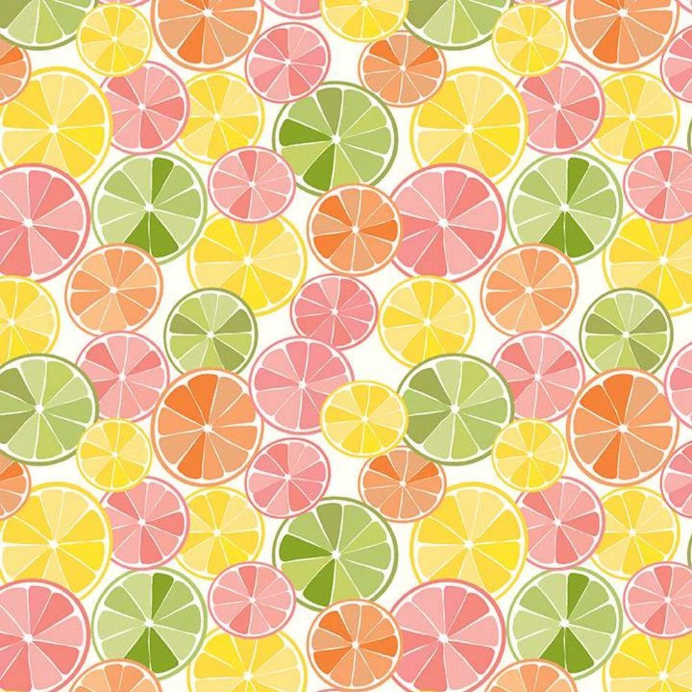 Grove Slices Multi Lime Lemon Orange Grapefruit Citrus Fruit Cotton Fabric