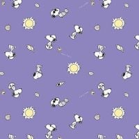 Peanuts Snoopy and Woodstock Sunshine Strollin' Shells Sunglasses Cotton Fabric per half metre