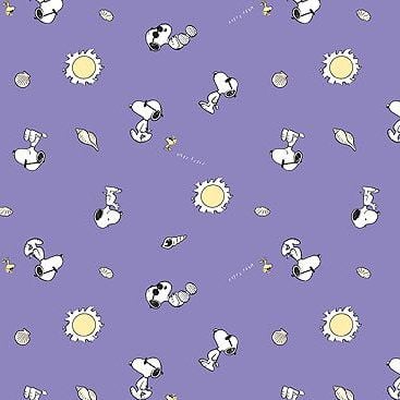 Peanuts Snoopy and Woodstock Sunshine Strollin' Shells Sunglasses Cotton Fabric per half metre