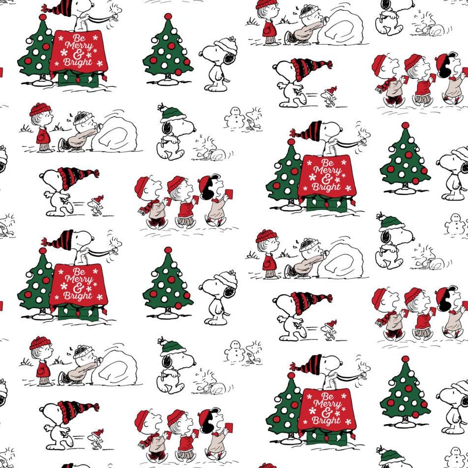 Snoopy's Christmas Fun Be Merry and Bright Woodstock Charlie Brown Linus Lu