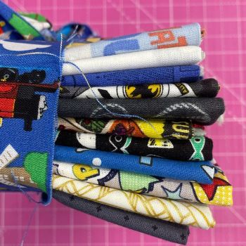 DESTASH Superhero Stash Starter Bundle Cotton Fabric Stash Stack - 11 Fat Quarters