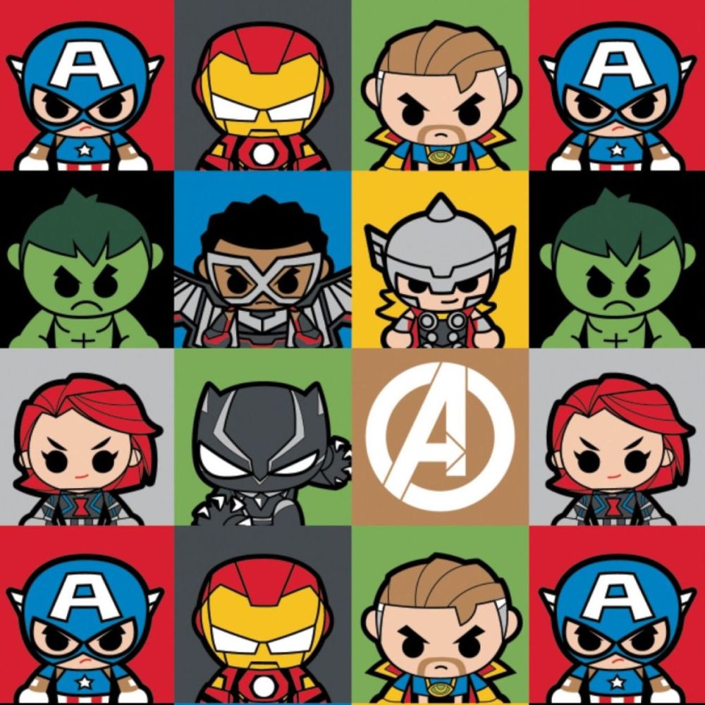 Marvel Kawaii 2 Mini Heroes Blocks Thor Hulk Captain America Iron Man Docto
