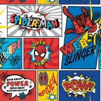 Marvel Kawaii 2 Spiderman Web Slinger Comic Superheroes Character Cotton Fabric per half metre