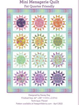 Tula Pink Tiny Beasts Mini Menagerie Quilt Fabric Kit - Pattern Available online from FreeSpirit Fabrics