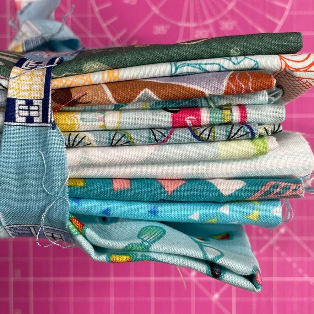 DESTASH Vacation Mode Stash Starter Bundle Cotton Fabric Stash Stack (Blue