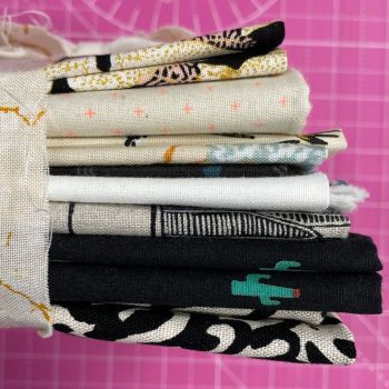 DESTASH Safari Inspired Stash Starter Bundle Cotton Fabric Stash Stack (Pietra Peaches and Cream Tie)