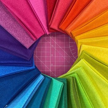 Libs Elliott Phosphor 2020 and 2021 Full Rainbow 24 Piece Fat Quarter Bundle Cotton Fabric Cloth Stack