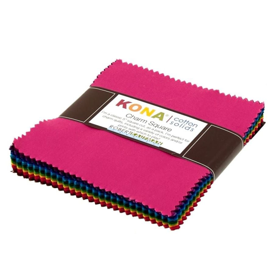 Kona New Classic Palette Charm Pack 41 Precut 5 inch Squares Cotton Fabric 