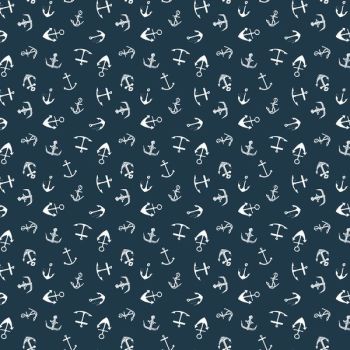 Hooked On A Feeling Nauti But Nice Anchors Oxford Nautical Anchors Dear Stella Cotton Fabric