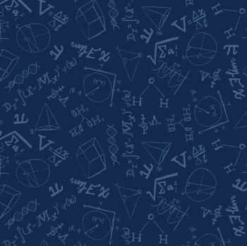 Atomic by Rae Ritchie Equations on Blueberry Mathematics Calculations Formulas Fractions Dear Stella Cotton Fabric