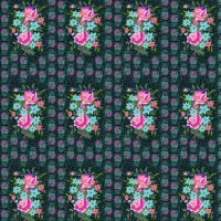 Anna Maria Horner Hindsight Stitched Bouquet Dim Flower Floral Botanical Cotton Fabric