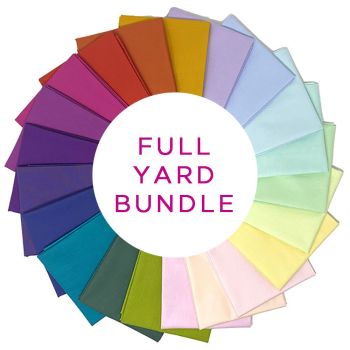 Tula Pink Mythical Dragon's Breath and Unicorn Poop Solids Rainbow Plain Colours Blenders Coordinates 22 Full Yard Bundle Cotton Fabric